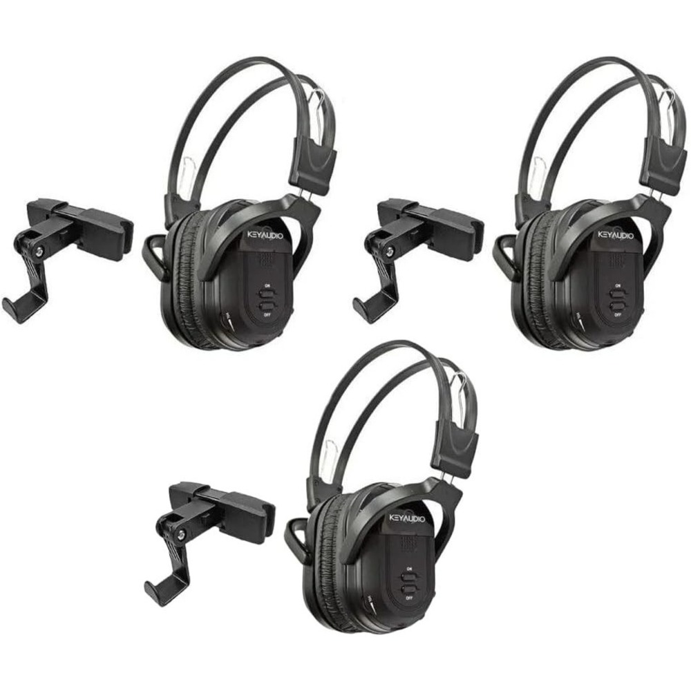 3 Wireless IR TV DVD Headphones Headset Honda Odyssey Pilot HR-V CR-V w/Mounts